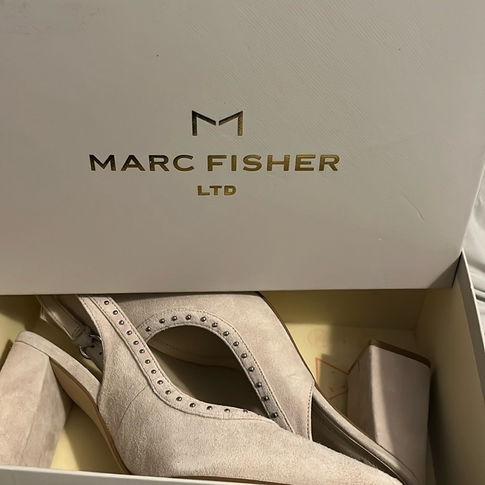 Marc Fisher suede slingbacks